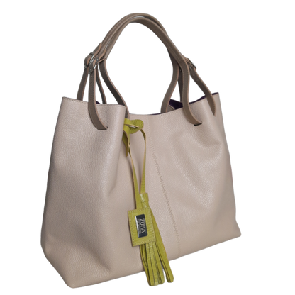 Bolso en cuero para mujer Adelle nude