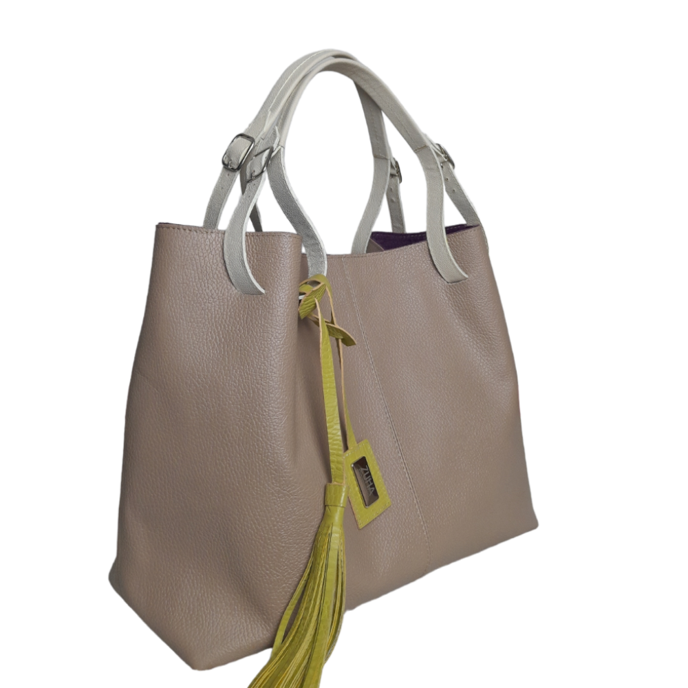 Bolso en cuero para mujer Adelle Taupe