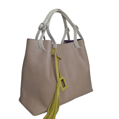 Bolso en cuero para mujer Adelle Taupe