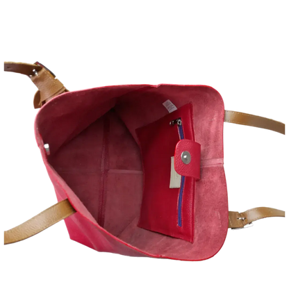 Bolso en cuero para mujer Federica Rojo