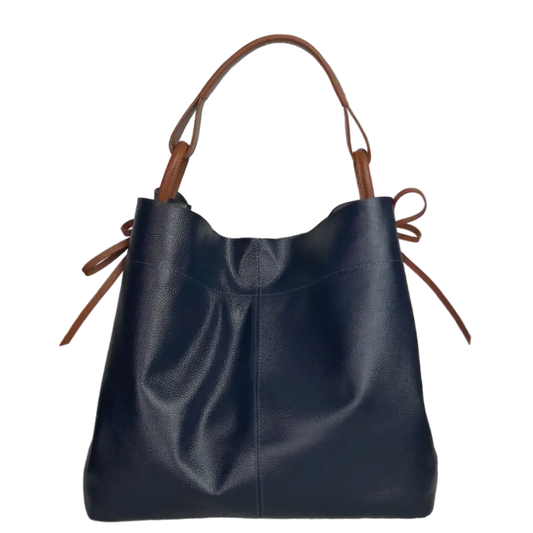 Bolso en cuero para mujer Aubrey Azul oscuro