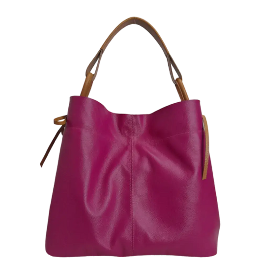 Bolso en cuero para mujer Aubrey Fucsia