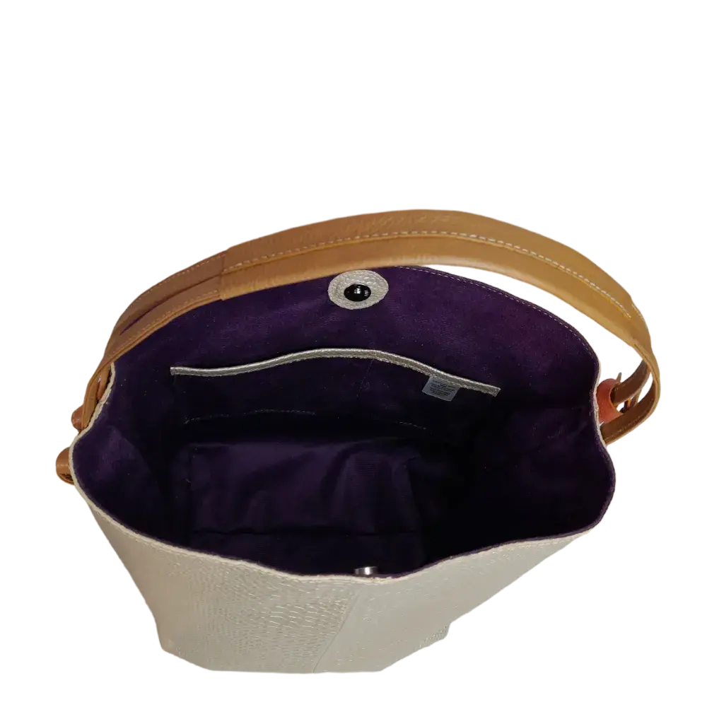 Bolso en cuero para mujer Grace Anaconda Oro peltre