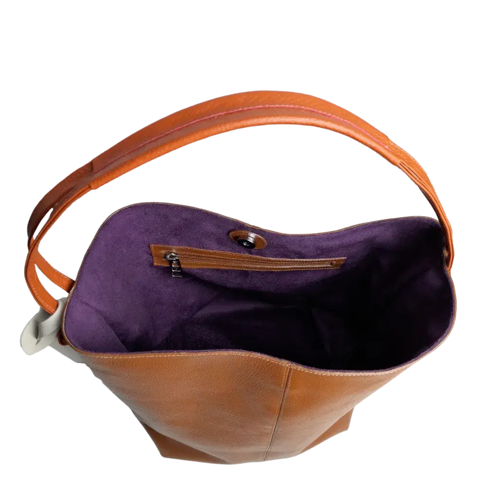 Bolso en cuero para mujer Grace Miel