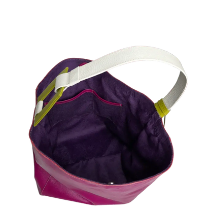 Bolso en cuero para mujer Hannah Fucsia