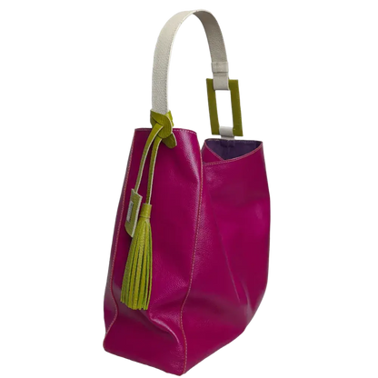 Bolso en cuero para mujer Hannah Fucsia