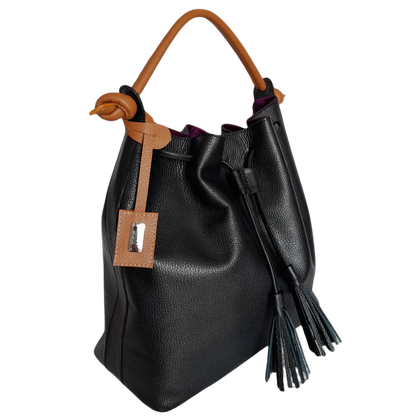 Bolso en cuero para mujer Jade color negro