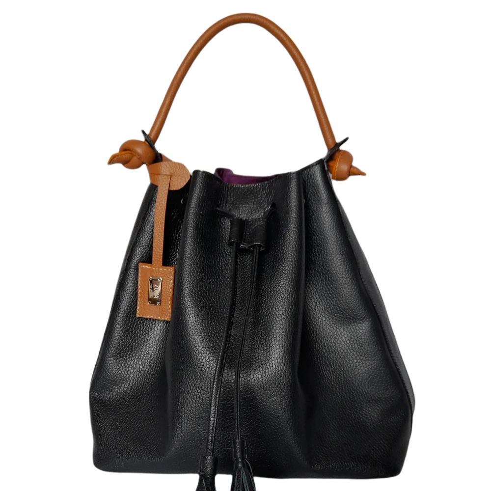 Bolso en cuero para mujer Jade color negro