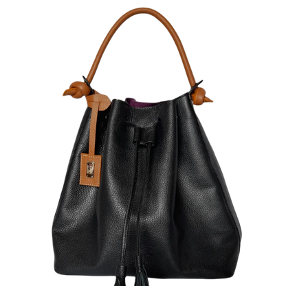 Bolso en cuero para mujer Jade color negro