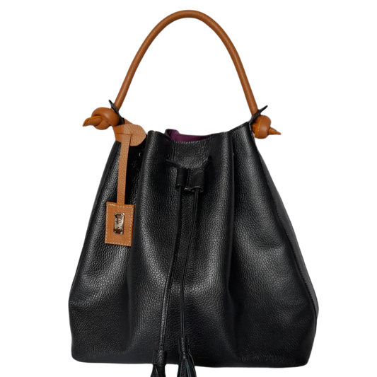 Bolso en cuero para mujer Jade color negro