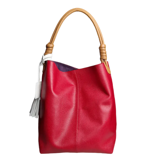 Bolso en cuero para mujer Leah Rojo