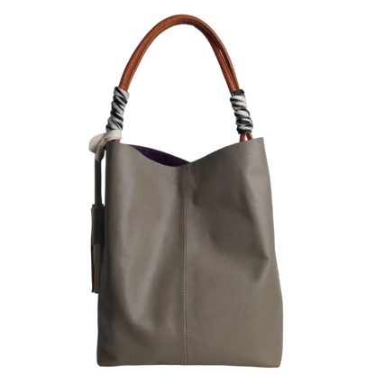 Bolso en cuero para mujer Leah Taupe