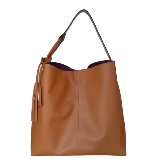 Nora honey leather bag for women