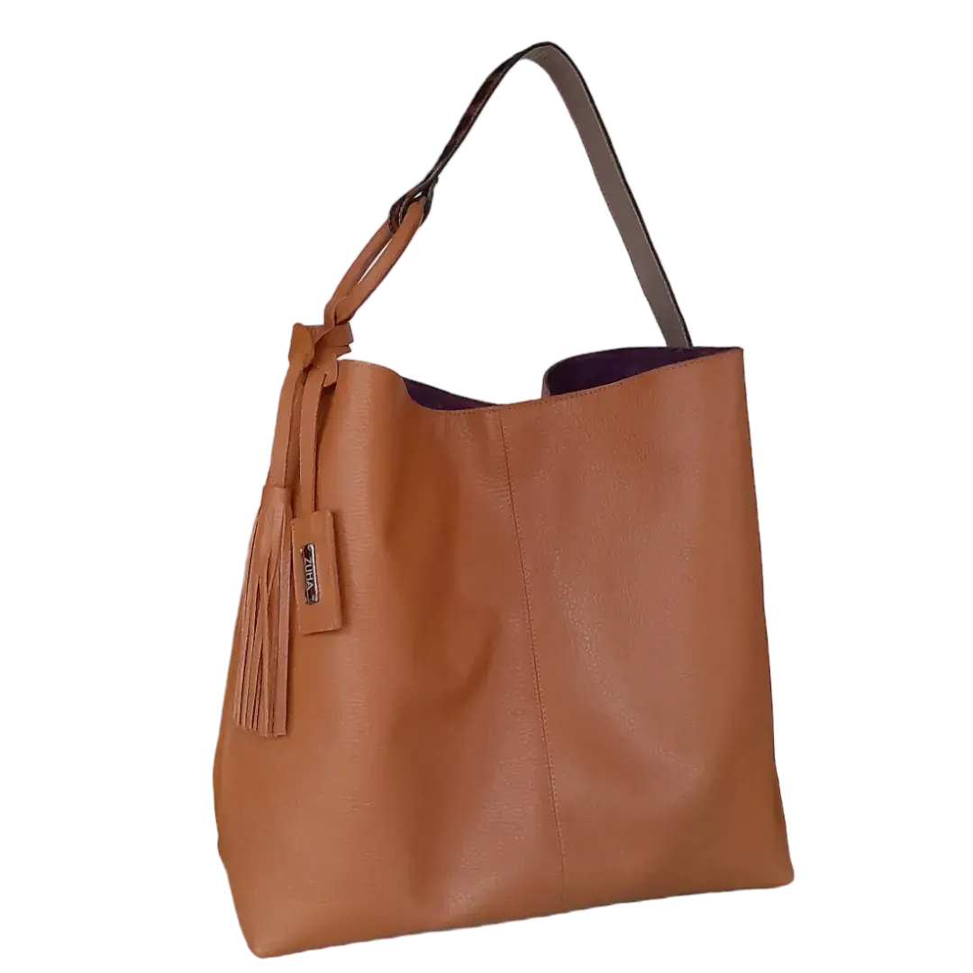 Nora honey leather bag for women