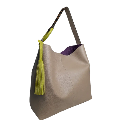 Bolso en cuero para mujer Nora Taupe