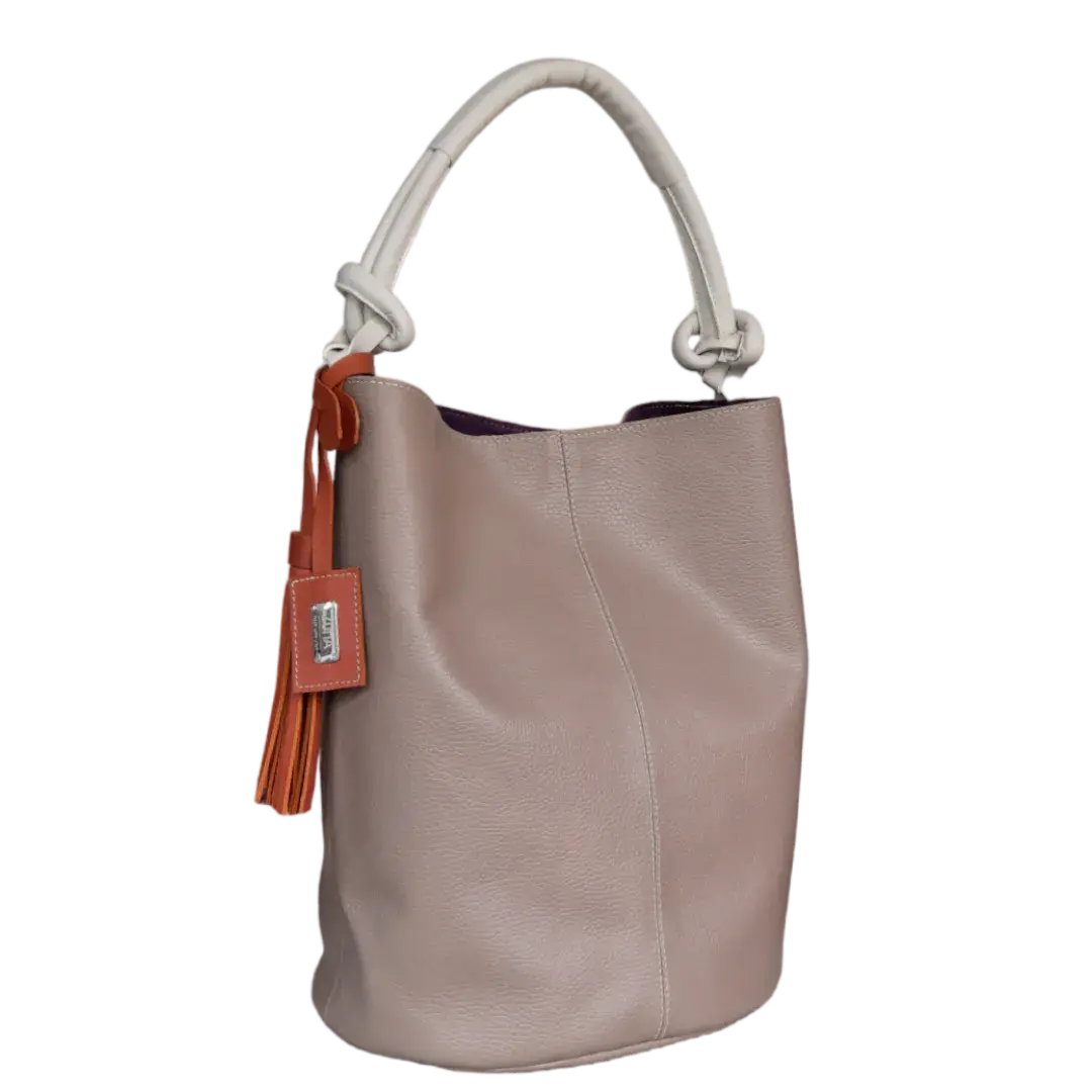 Bolso en cuero para mujer Olivia Taupe