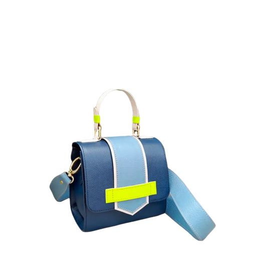 Bolso en cuero para mujer Loren azul