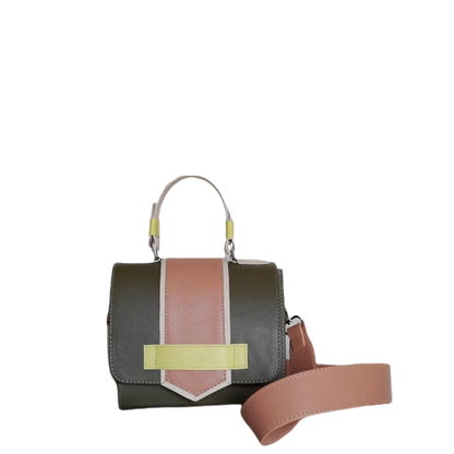 Bolso en cuero para mujer Loren Verde aceituna