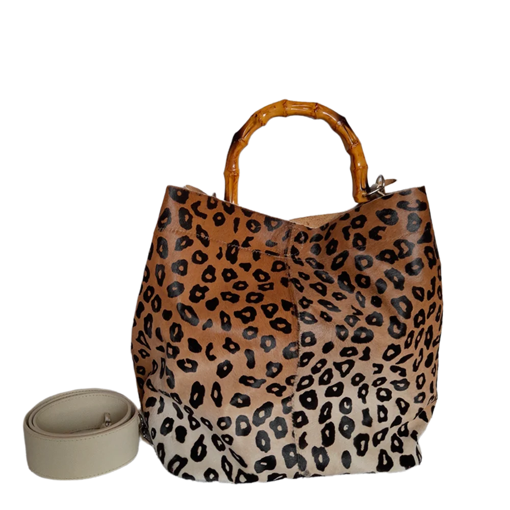 Bolso en cuero para mujer Claire Jaguar y talco