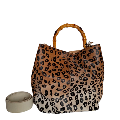 Bolso en cuero para mujer Claire Jaguar y talco