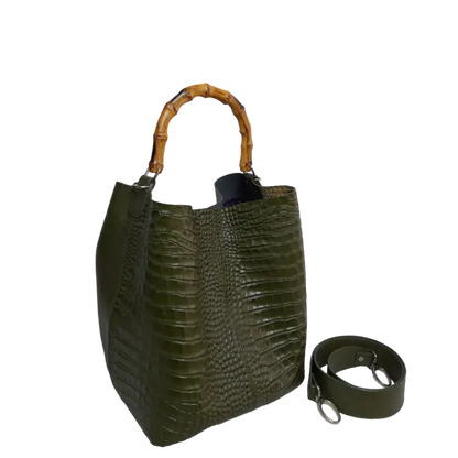 Bolso en cuero para mujer Claire glavial verde aceituna