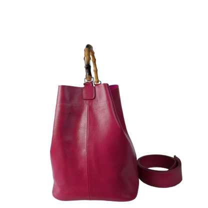 Bolso en cuero para mujer Claire fucsia