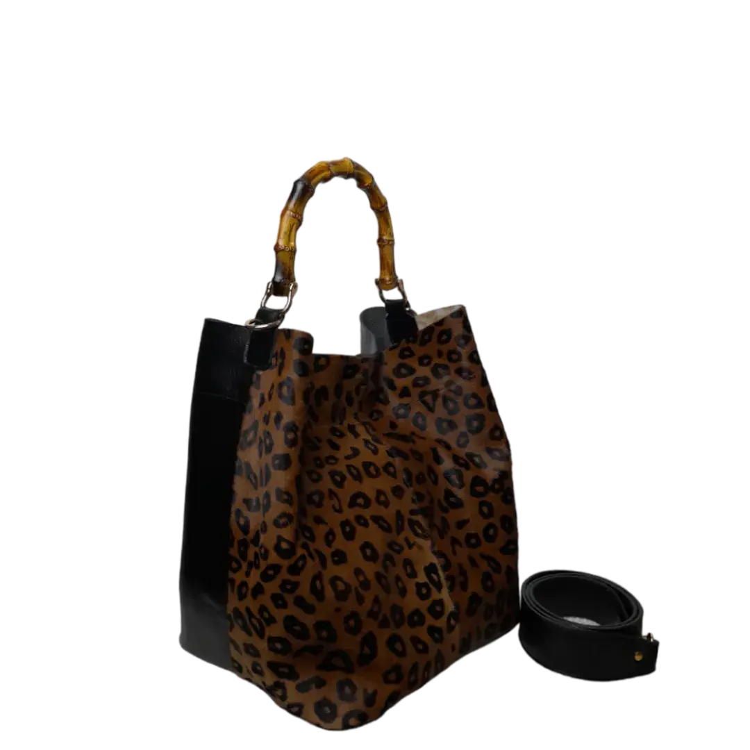 Bolso en cuero para mujer Claire Jaguar y negro