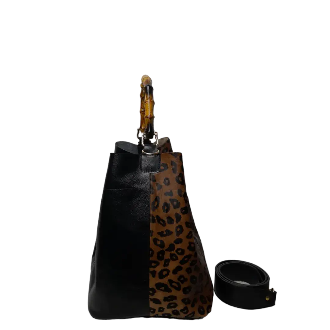 Bolso en cuero para mujer Claire Jaguar y negro