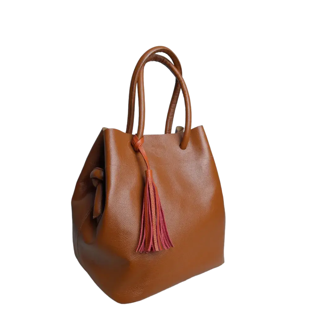 Bolso en cuero para mujer Brigitte Miel