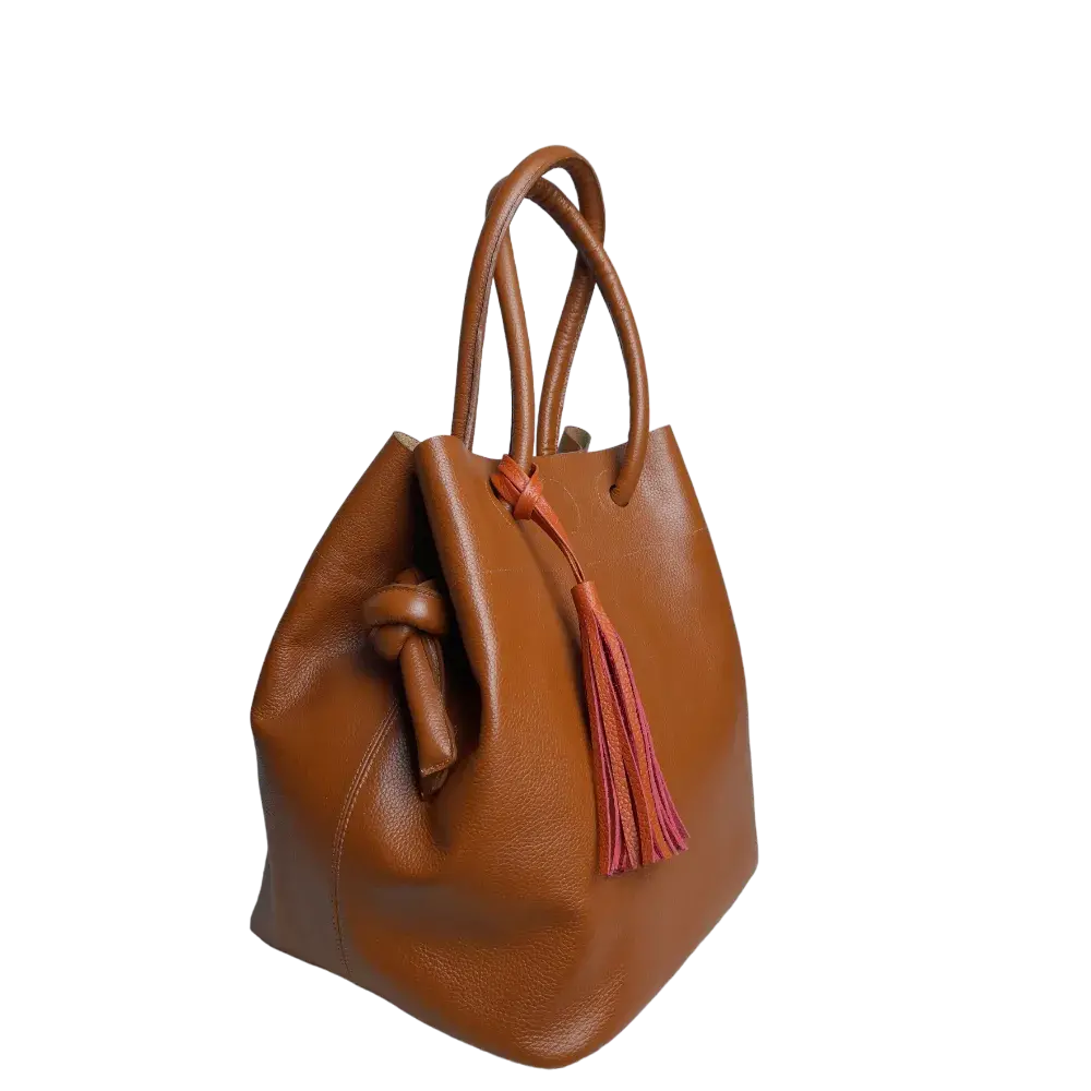 Bolso en cuero para mujer Brigitte Miel