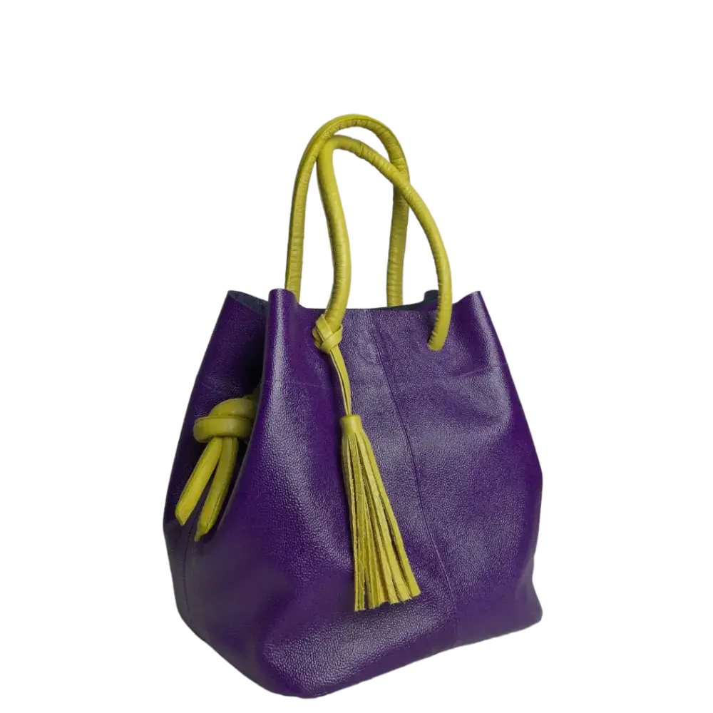 Bolso en cuero para mujer Brigitte Morado