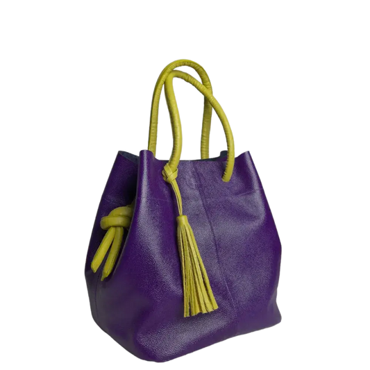 Bolso en cuero para mujer Brigitte Morado