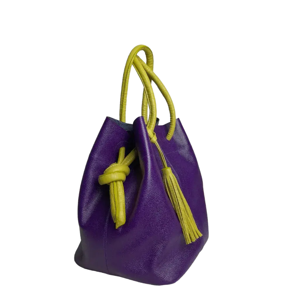 Bolso en cuero para mujer Brigitte Morado