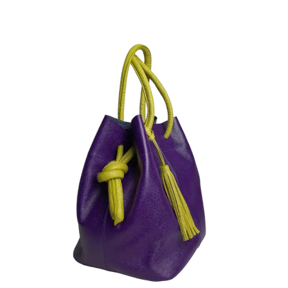 Bolso en cuero para mujer Brigitte Morado