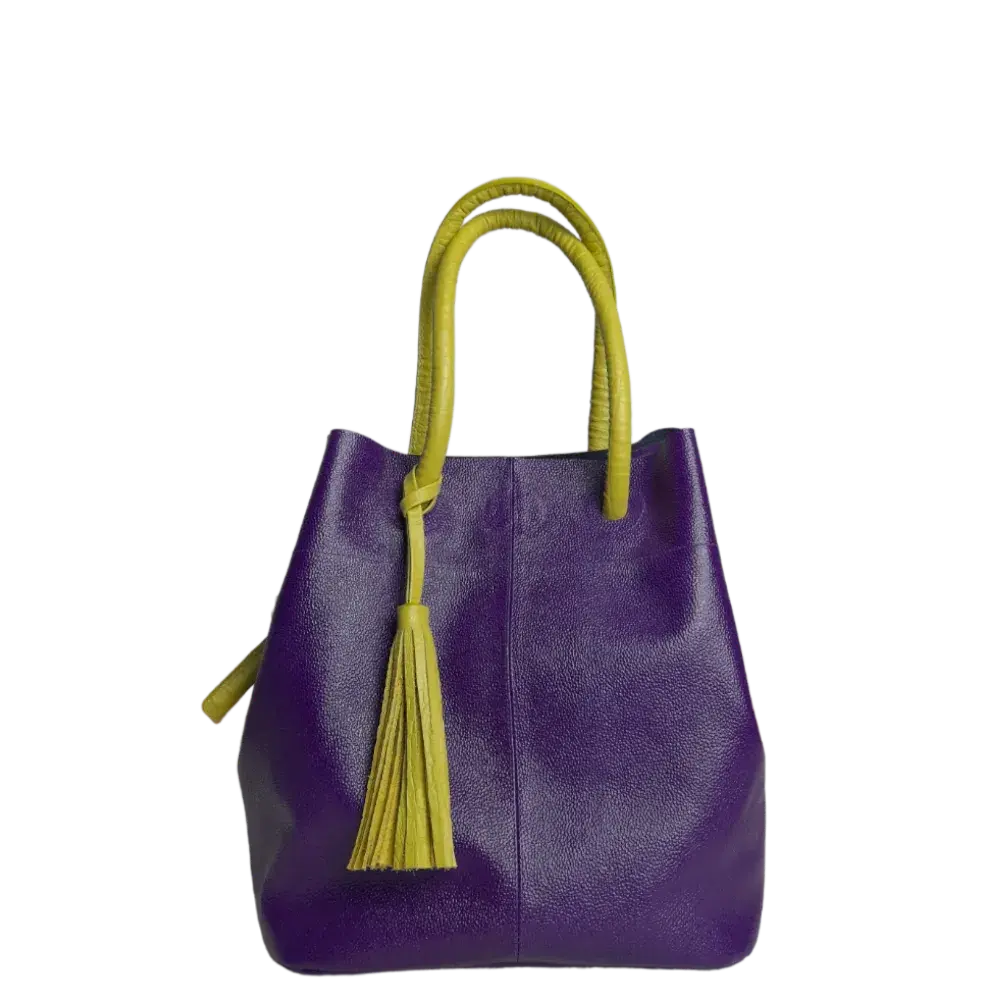 Bolso en cuero para mujer Brigitte Morado