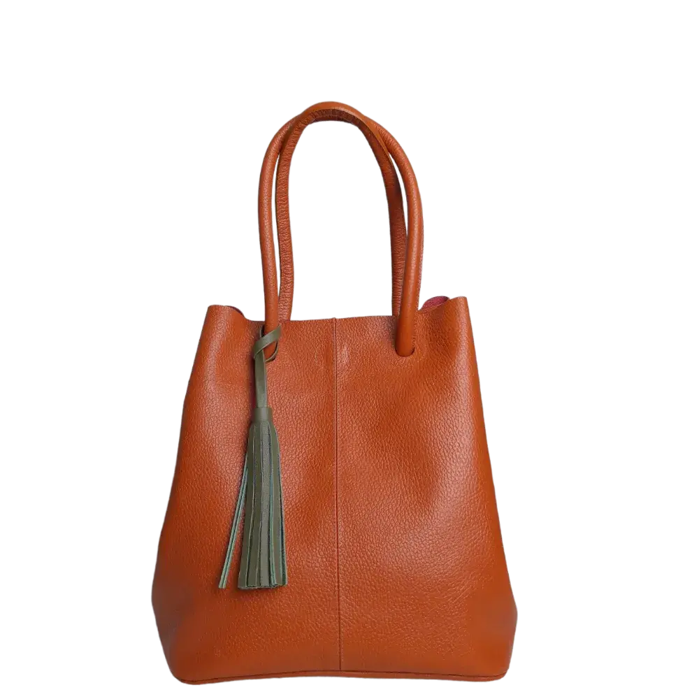 Bolso en cuero para mujer Brigitte Naranja