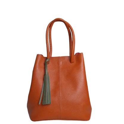 Bolso en cuero para mujer Brigitte Naranja