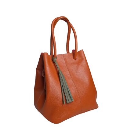 Bolso en cuero para mujer Brigitte Naranja