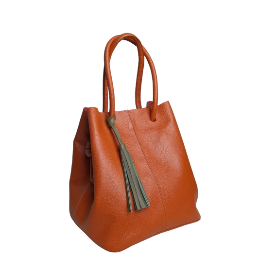 Bolso en cuero para mujer Brigitte Naranja