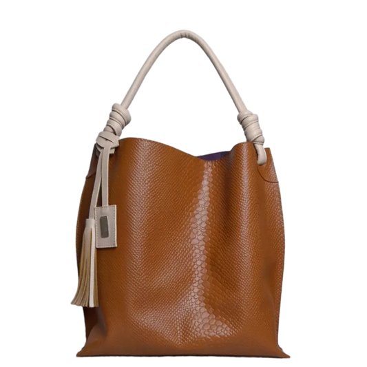 Fernanda Anaconda Honey Women's Leather Bag