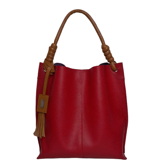 Bolso en cuero para mujer Fernanda rojo