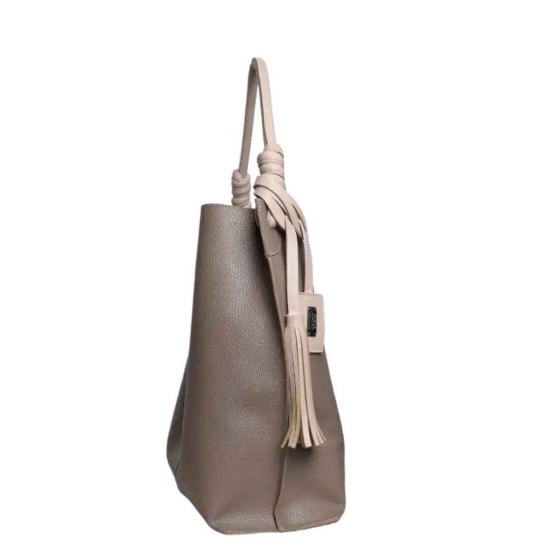 Bolso en cuero para mujer Fernanda Taupe