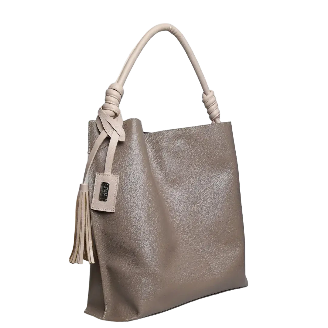 Bolso en cuero para mujer Fernanda Taupe