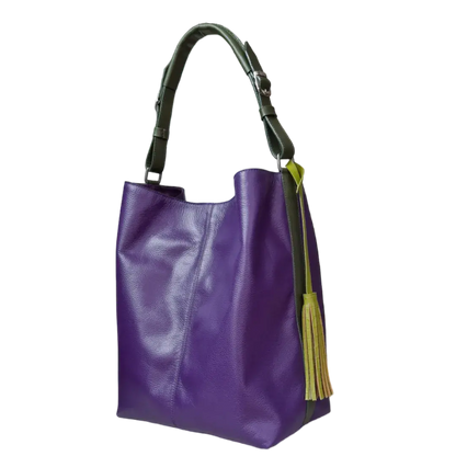 Bolso en cuero para mujer Greta morado