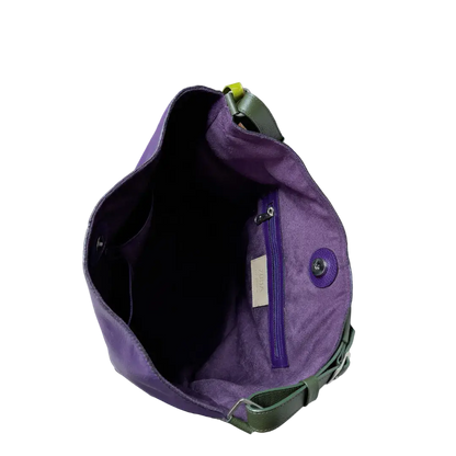 Bolso en cuero para mujer Greta morado