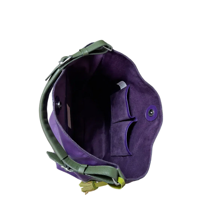 Bolso en cuero para mujer Greta morado