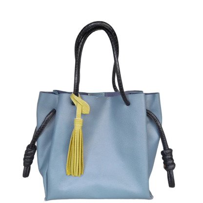 Bolso en cuero para mujer Sofia azul celeste