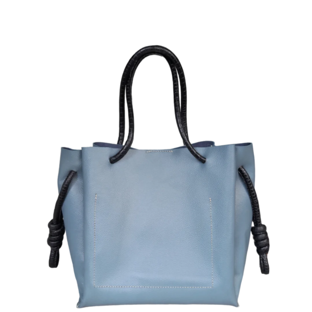 Bolso en cuero para mujer Sofia azul celeste