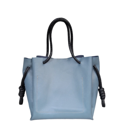 Bolso en cuero para mujer Sofia azul celeste