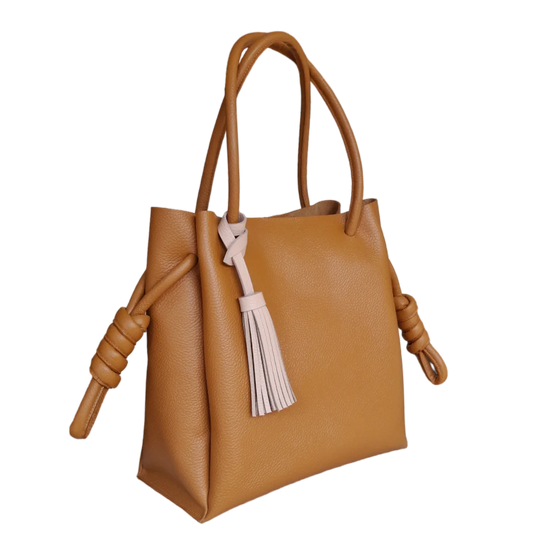 Sofia honey leather bag for women